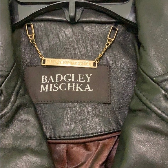 Badgley Mischka Gia Moto Leather Jacket - Picture 9 of 13